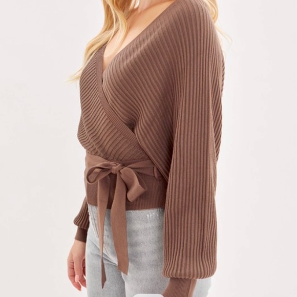 Front Tie Sweater - Picture 2 of 3